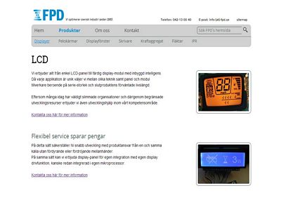 Undersida av FPD.se's webbplats.